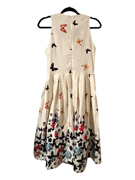 Belle Poque Butterfly Floral Retro Pinup Rockabilly Swing Dress M NWT Pockets - Picture 2 of 10